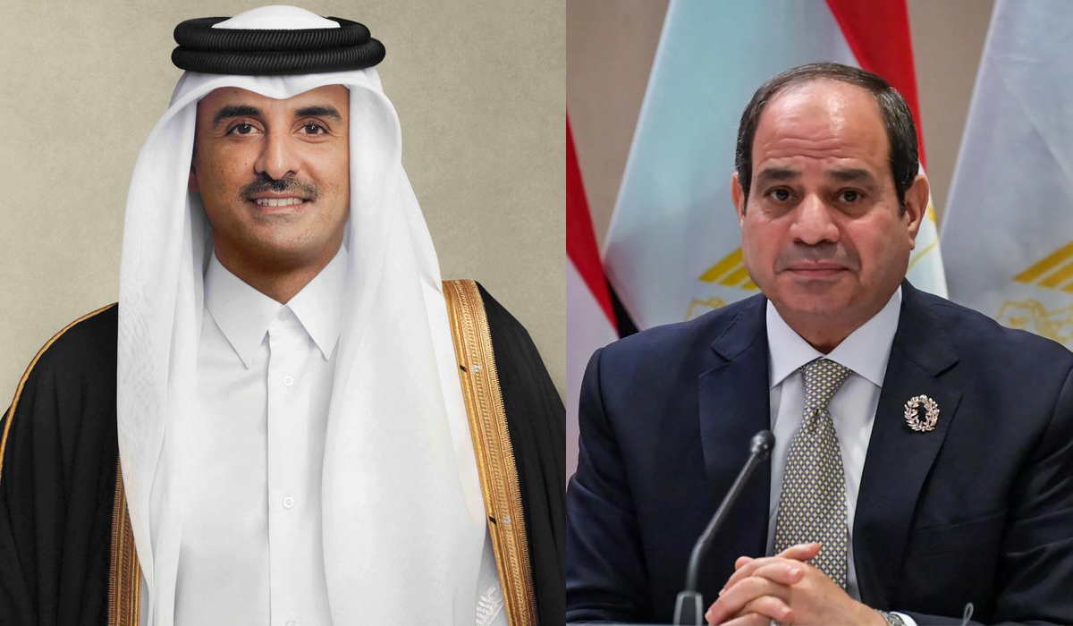 HH the Amir and Abdel Fattah El-Sisi